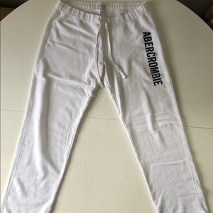 Abercrombie & Fitch white sweatpants